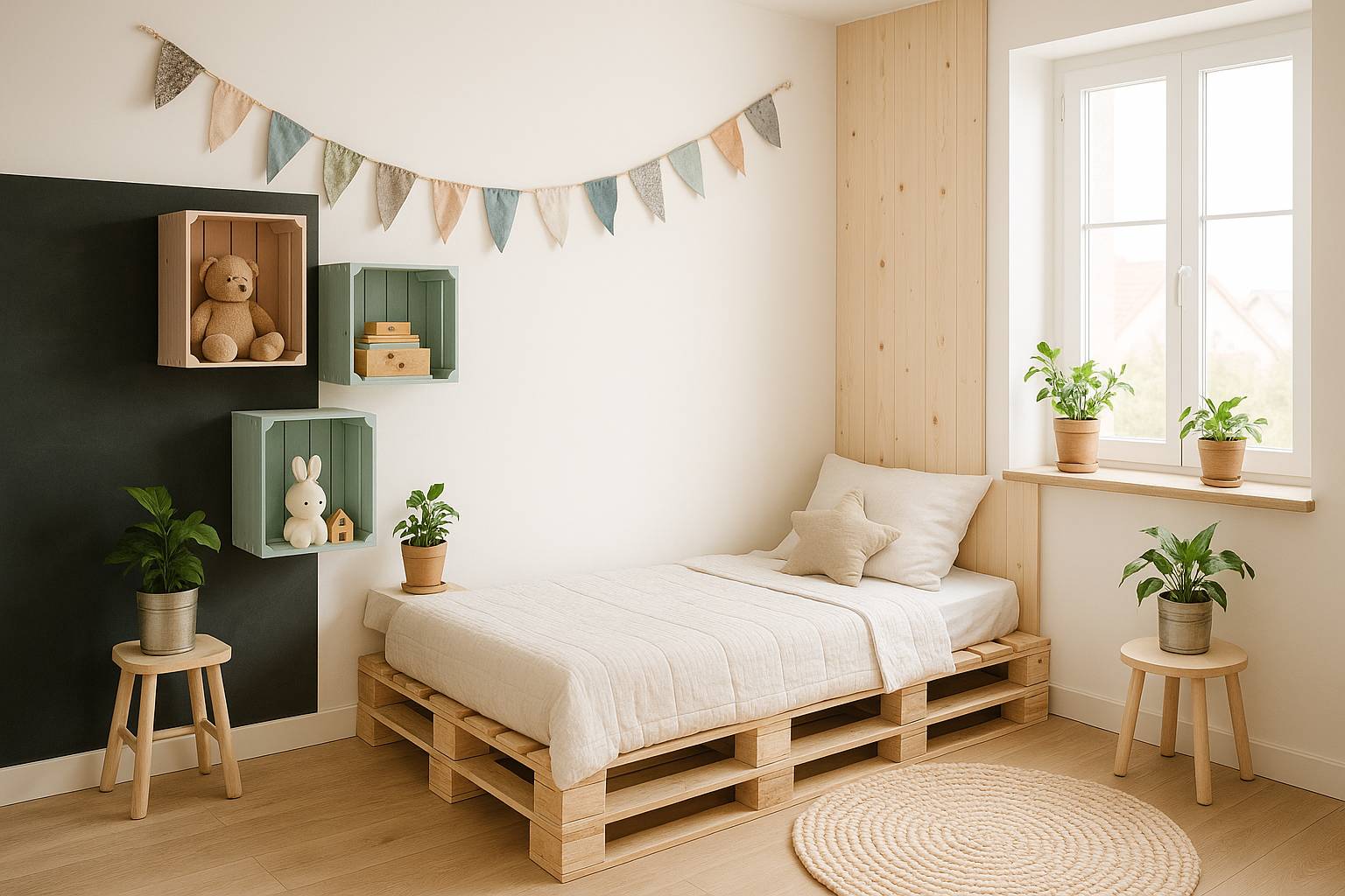 Cómo decorar dormitorios infantiles con decoración reutilizable