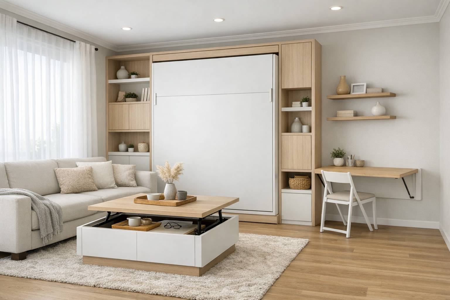 Trucos para distribuir el salón con muebles multifunción sin recargar el espacio